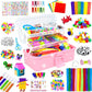 3000 Arts and Crafts Supplies for Kids Craft Kit All in 3 Layered Craft Box with Pipe Cleaners Crafts for Kids Age 4-6, 6-8, 8-1