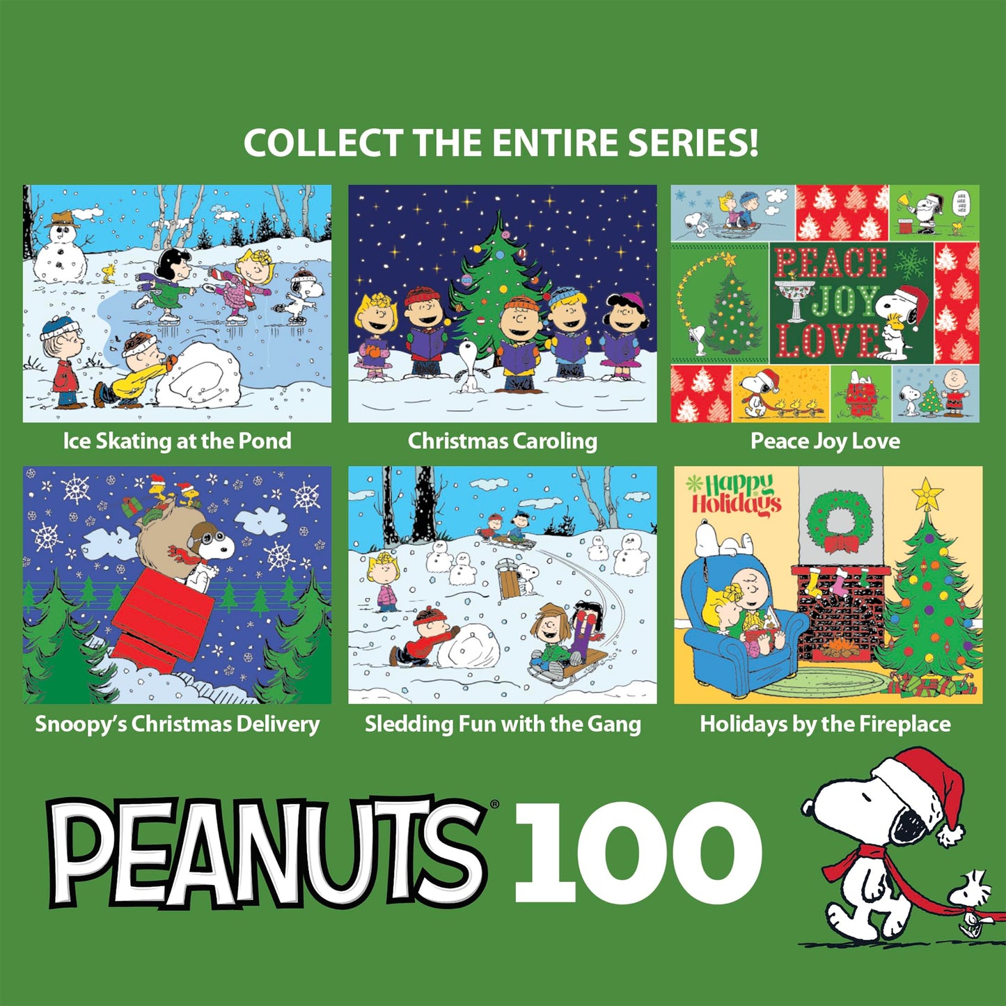 Roseart - Peanuts - Christmas Caroling - 100 Piece Jigsaw Puzzle For Kids And Adults