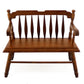 Dollhouse Miniature Deacons Bench In Walnut