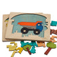 Ekoplay’S Multi Layered Wooden Puzzles For Kids, 23 Piece Jigsaw Puzzle For School Kids, Learning Educational Toys Gifts For Boys Girls. Construction Puzzles Sets, City Construction.
