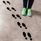 24Pcs Spy Agent of Truth Footprint Floor Decals Stickers Classroom Line Up Floor Decals Black Footprint