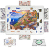 BuilderButler Rotating Puzzle Board, 1500 Pieces, 34.25"x26.38", Gray, with 6 Sliding Drawers and Cover, Portable Plastic Table