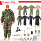 Sixpoints 8 Set 1/6 Scale Camo Military Uniforms Suit & Lots Harness Bag Accessories Fit For 12'' Gi Joe Ultimate Soldier Male M