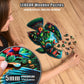Fish Fantasia - 200 Piece Wooden Puzzles for mature-themeds - 16 x 9.6 in - Extra-Thick 5 mm Wood Puzzle  Hand-Shaped Pieces  Marine Life Mosaic Design - enhanced Gift for Puzzle Lovers by LEOGOR