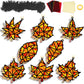 32 Sets Thanksgiving Fall Maple Leaf Suncatchers Craft Kit DIY Window Stained Glass Effect Autumn Maple Leaf Paper Crafts Home S