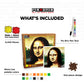 Pix Brix Pixel Art Puzzle Bricks - Mona Lisa, 6,400 Pieces - Patented Colorful Building Bricks To Recreate This Famous Print, Create Builds Without Water, Iron Or Glue