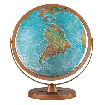 Atlantis 12'' Diameter Globe, Usa Cartography With Ocean And Mountain Relief And Sturdy Metal Base. True To Its Name, Atlantis F