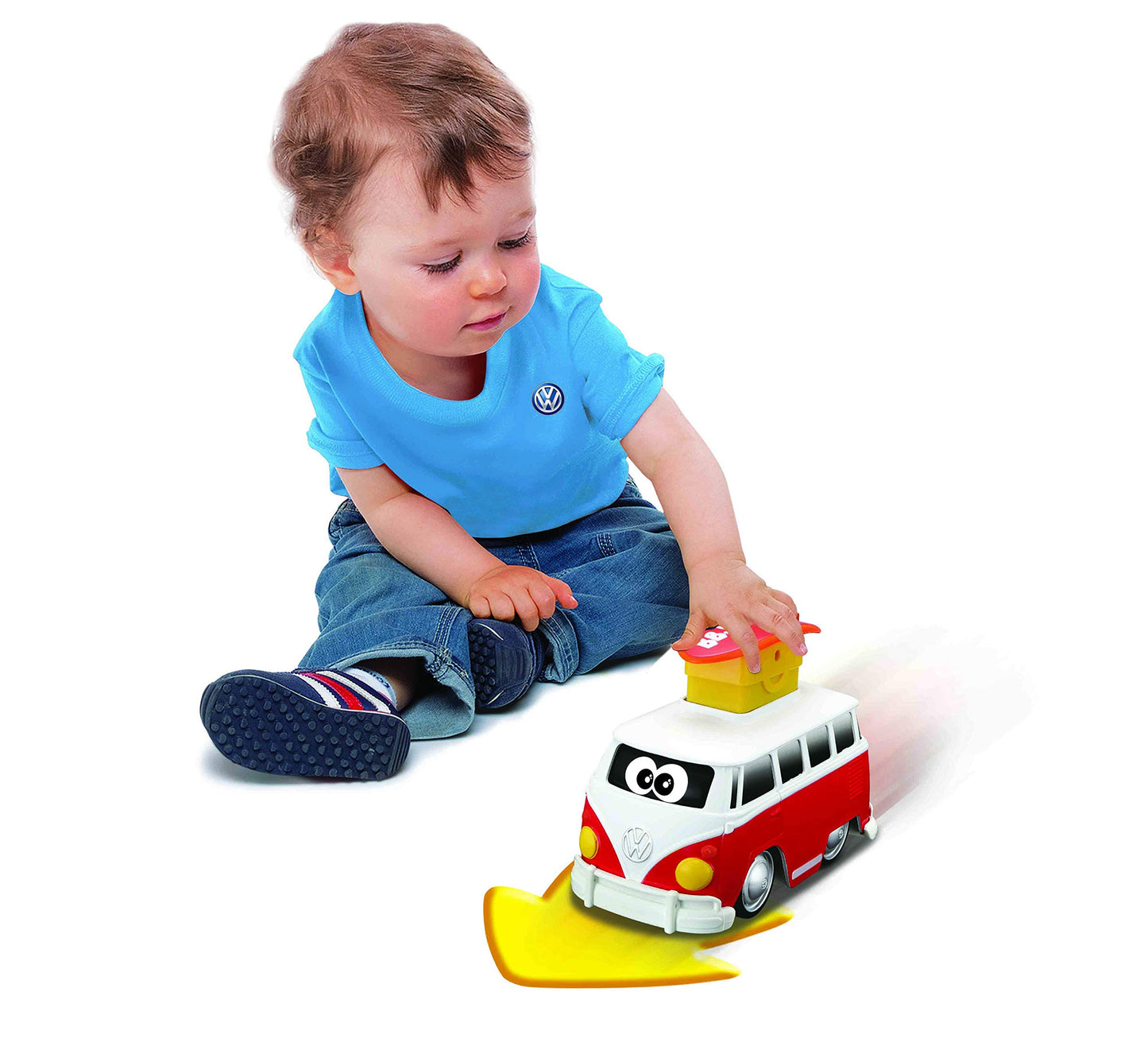 BB Junior VW Press & Go Toy Car - Plastic, Model 16-85110, Engaging Push & Go Action