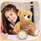 Leyndo Bear With Voice Recording Remembrance Stuffed Animal With Picture Recordable Messages Memorial Toy For Baby Shower Birthday Gift, Recording Gifts(Brown, 18 Inch)