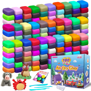ESSENSON Air Dry Clay 180 Colors, Modeling Clay for Kids, DIY Molding Magic Clay for with Tools, Toys Gifts for Age 3 4 5 6 7 8+