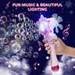 Vatos Bubble Wands 2 Packs For Kids, Automatic Bubble Blower Machine, Light & Music Snowflake Bubble Wand With 2 Windmill & 4 Bottles Bubble Solutions, Bubble Toy For Toddler Girl Boys Adult Party