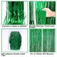 2 Pack 3.2ft x 8.2ft Green Foil Fringe Curtain, Metallic Tinsel Foil Fringe Rain Curtain Streamers Photo Backdrop for St Patrick