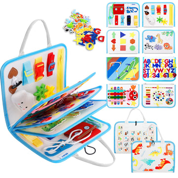 Esjay Toddler Busy Board Montessori Toys, Sensory Board Educational Activities For Learning Fine Motor Skills, Gifts For Girls B