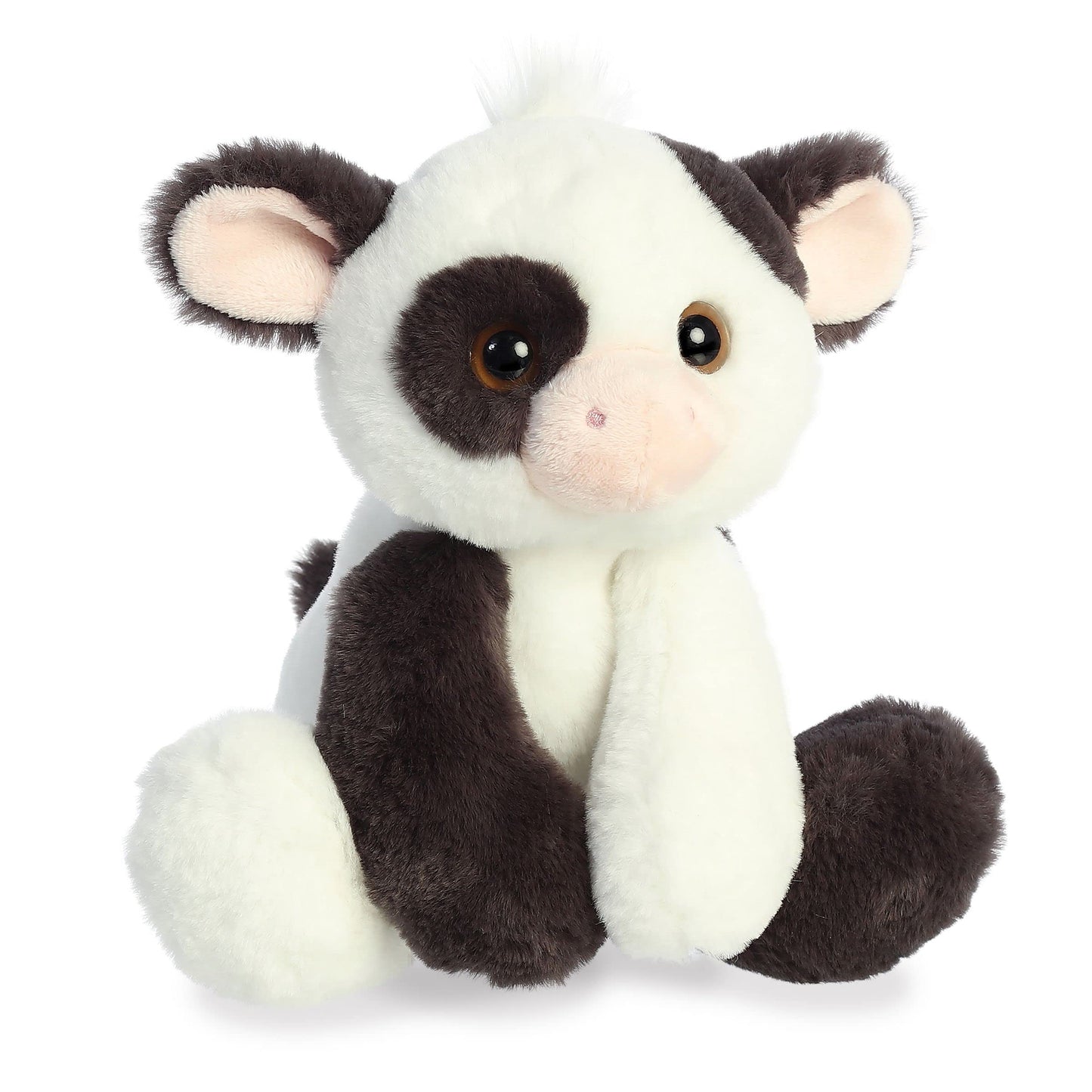Aurora® Adorable Flopsie™ Bessie Cow™ Stuffed Animal - Playful Ease - Timeless Companions - White 12 Inches