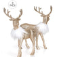 Ornativity Gold Glitter Christmas Reindeer - Xmas Holiday Party Deer Figurine Statues Dinner Tabletop Decorations Centerpiece Ma