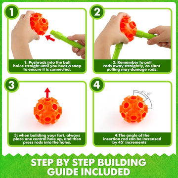 Fort Building Kit For Kids 4,5,6,7,8+Year Old Boys & Girls, 140 Pcs, Creative Stem Building Toys For Diy Castles, Tunnels, Play Tent, Ideal Gift For Aged 5-8