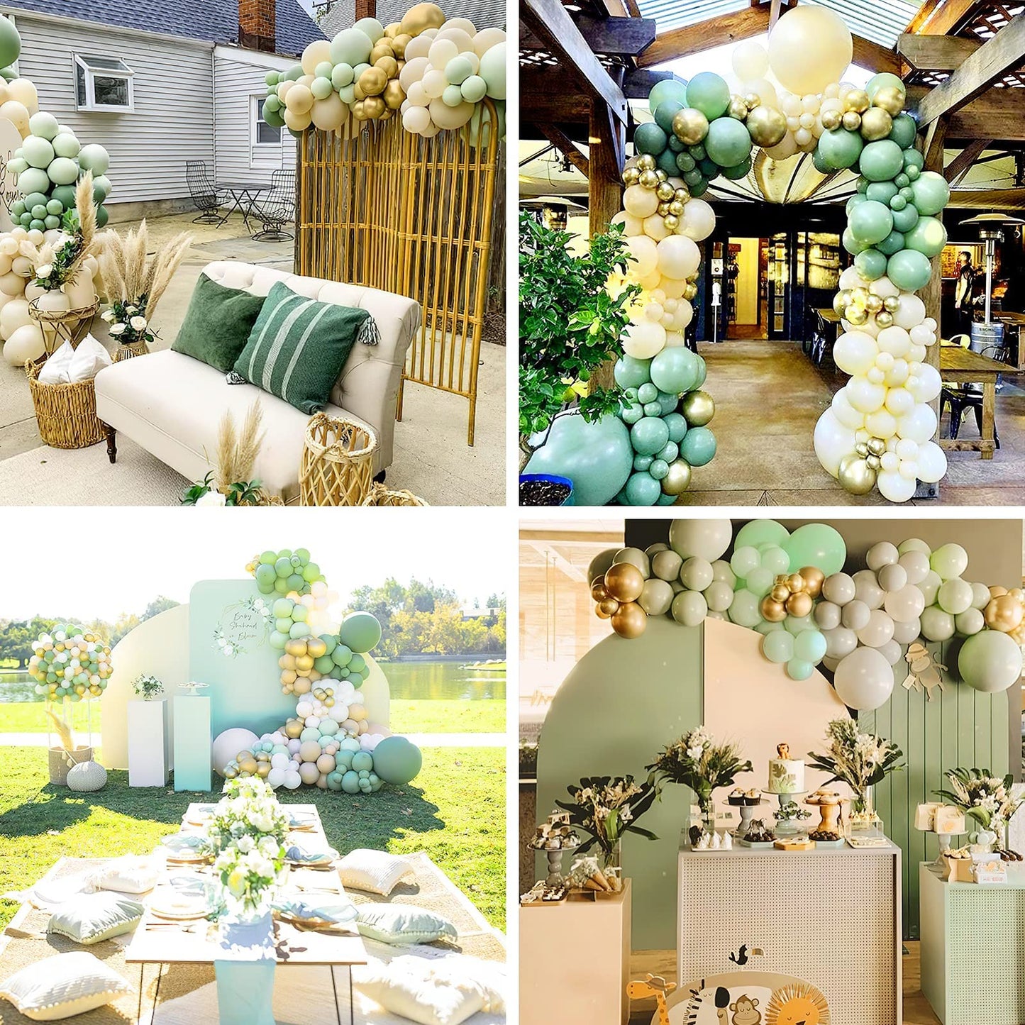 Partywoo Olive Green Balloons, 50 Pcs 12 Inch Boho Green Balloons, Matte Green Balloons For Balloon Garland Balloon Arch As Party Decorations, Birthday Decorations, Baby Shower Decorations, Green-F06
