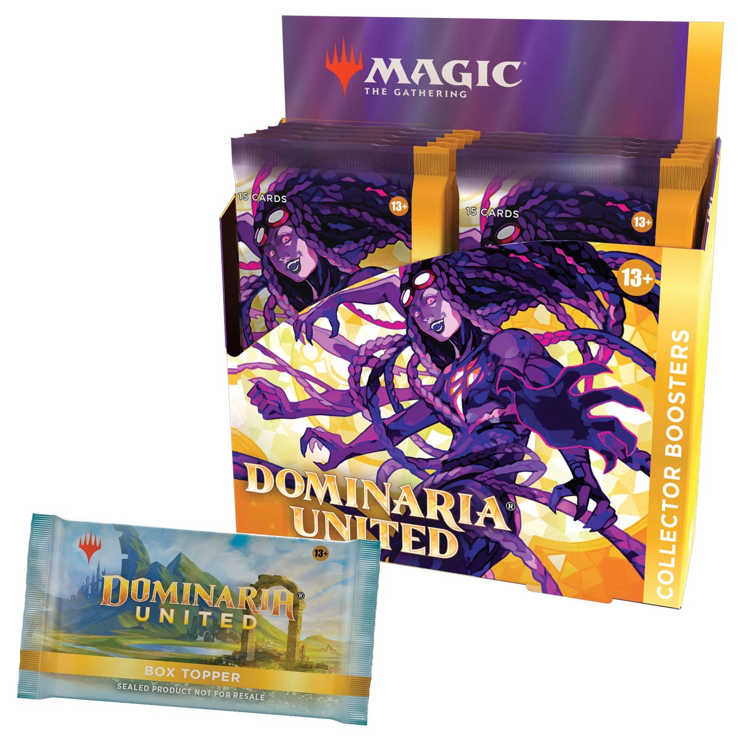 Magic The Gathering Dominaria United Collector Booster Box - 12 Packs + Topper Card, Purple, Model C97170000, 181 Magic Cards