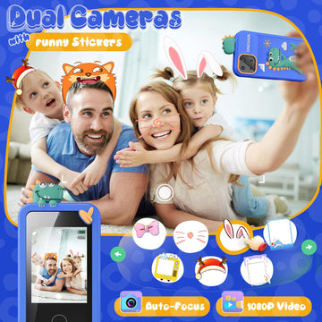 Kids Smart Phone Toys for Boys,Dinosaur Gift Toys for Boys Ages 3-9 Christmas Birthday Gifts Mini Smart Phone Toys with 2.8'' To