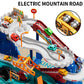 Temi Boys Dinosaur Race Track Playset, Kids Car Garage Parking Adventure Toy With 10 Mini Cars, Educational Toy Ramp Playset For