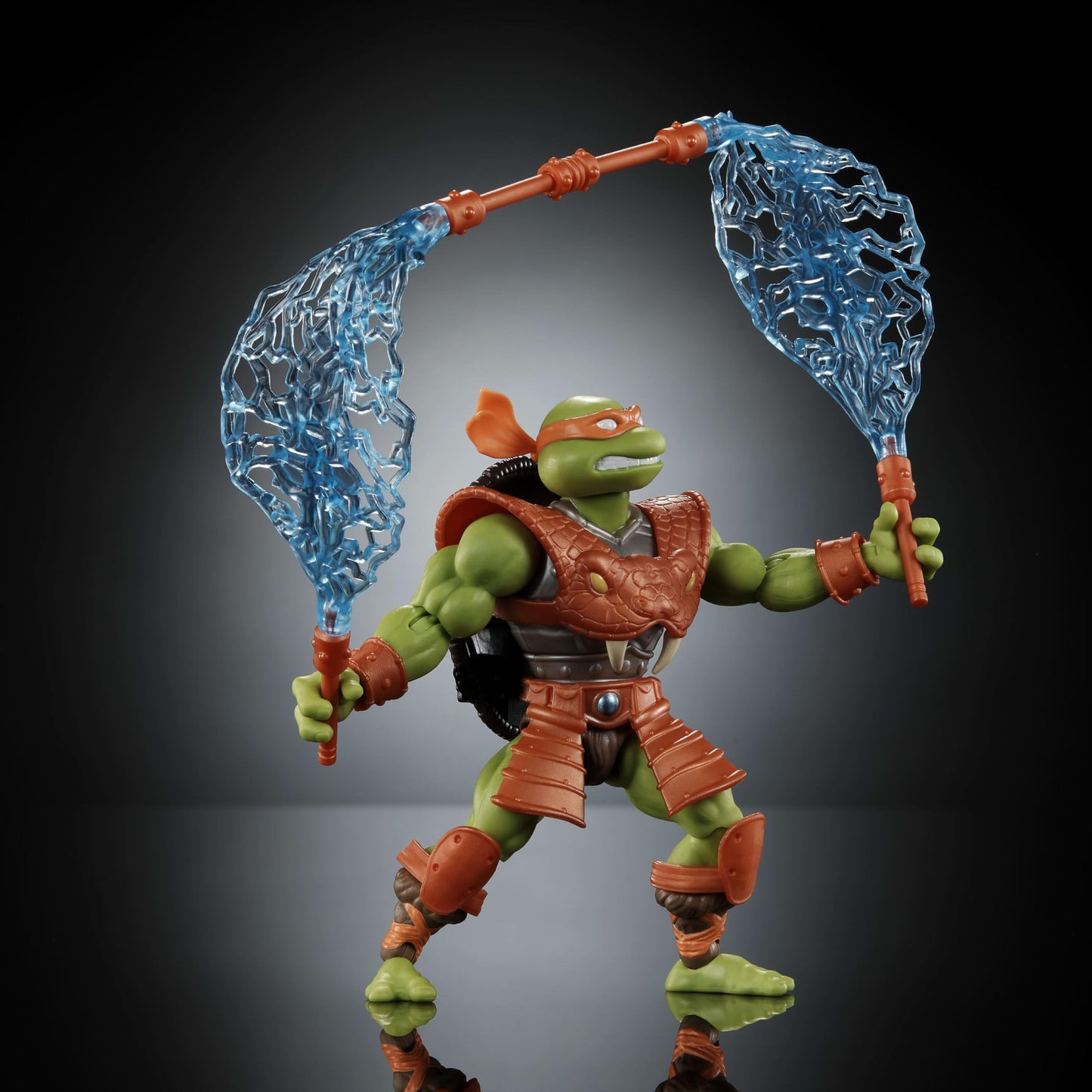 Masters of Universe Origins Turtles of Grayskull Michelangelo Reptile Wars Posable Action Figure  Teenage Mutant Ninja & Motu Crossover Hero Mikey Toy