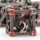 Metal Dice Set D&D, HNCCESG 7 PCS Hollow Beholder DND Dice Set for Dungeons and Dragon for RPG and Tabletop Games (Eye-SilverBlo