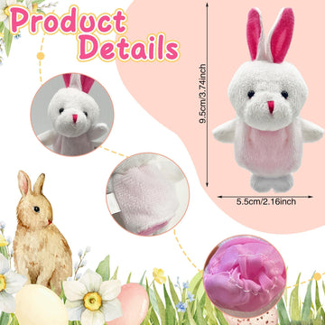 24 Pcs Finger Puppets Set Mini Stuffed Animals Finger Puppet