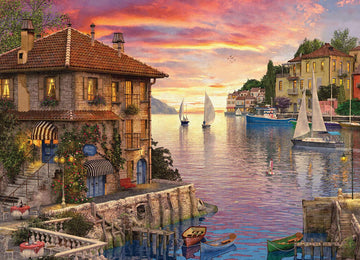 Mediterranean Harbor By Dominic Davison