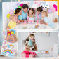Realspring 24 Pack Happy Birthday Color Your Own Jigsaw Puzzles for Kids 3-5, 4-6, 6-8, Coloring Crafts DIY Paper Puzzles Party