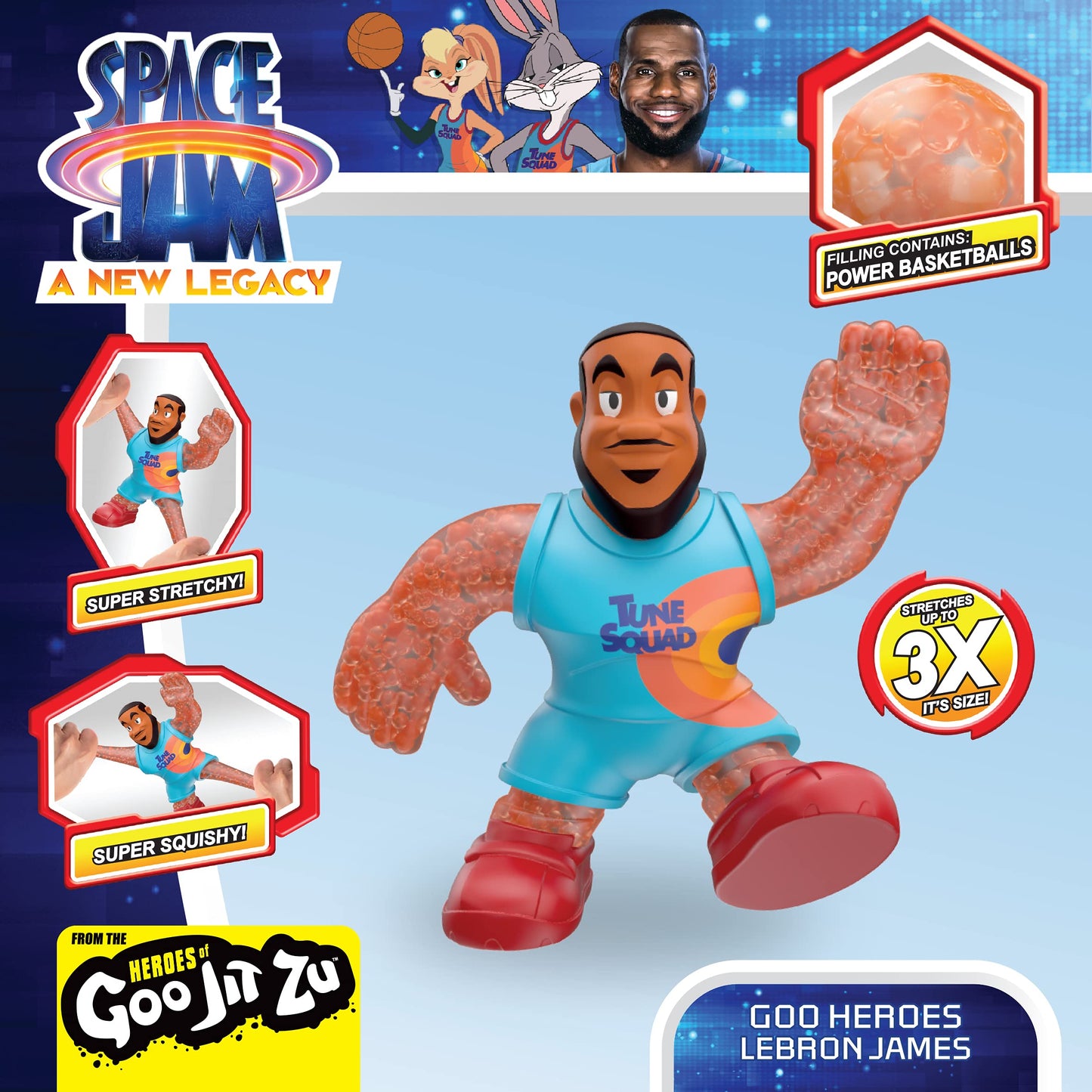 Moose Toys Heroes of Goo JIT Zu LeBron James Action Figure - 5" Multicolor Stretchy Goo Filled - Model 14594
