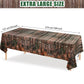 Tiamon 12 Pcs Western Party Tablecloth Western Cowboy Party Table Cover Cowboy Theme Plastic Tablecloth Wild West Wooden House T