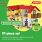 Schleich Farm World - Large Farm House, 97-Piece Toy Farm House with 3 Rooms, Farmer Figurines and Multiple Animal Toys with Acc