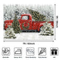 Avezano Christmas Red Truck Backdrop Christmas Backdrops for Photography Xmas Winter Holiday Family Kids Portraits Backdrops Pho