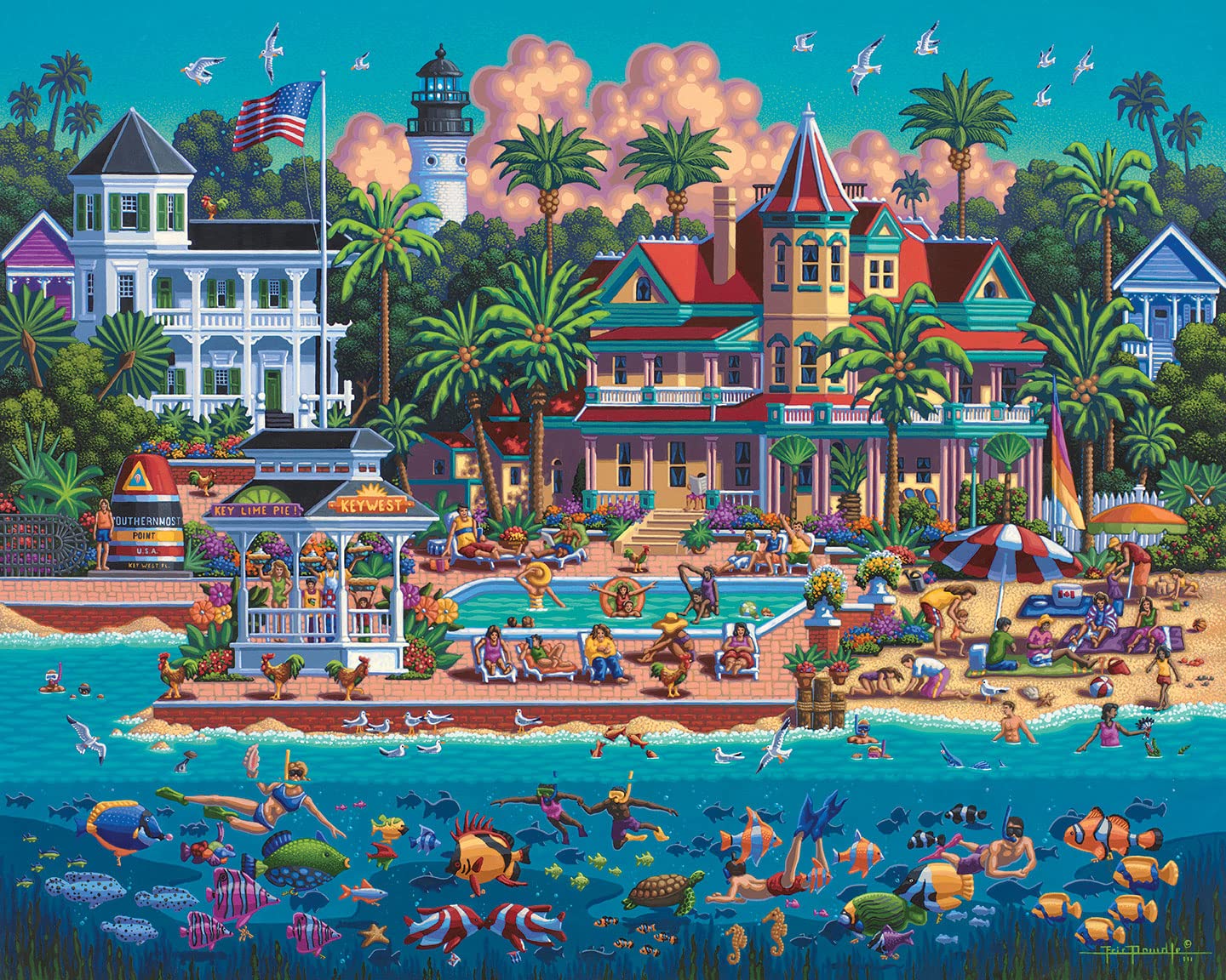 Dowdle Folk Art Key West Jigsaw Puzzle