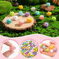 SYWHXY 126PCS Mini Resin Pigs Cute Pigs Figures Miniature, Colorful Tiny Pigs Charms for Cake Topper Garden Landscape Aquarium P