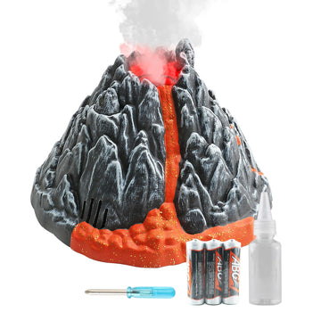 Dinobros Volcano Toy For Kids 3-5, Mist-Spouting Volcano Model With Dinosaur Sounds, Simulated Volcano Gifts For Boys And Girls