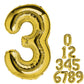 Number Balloon 3 Gold 40 Inch Foil Balloon Big Giant Jumbo 3Th Birthday Party Decorations Foil Mylar Helium Kids 0-9 Numbers Balloons For Baby Children