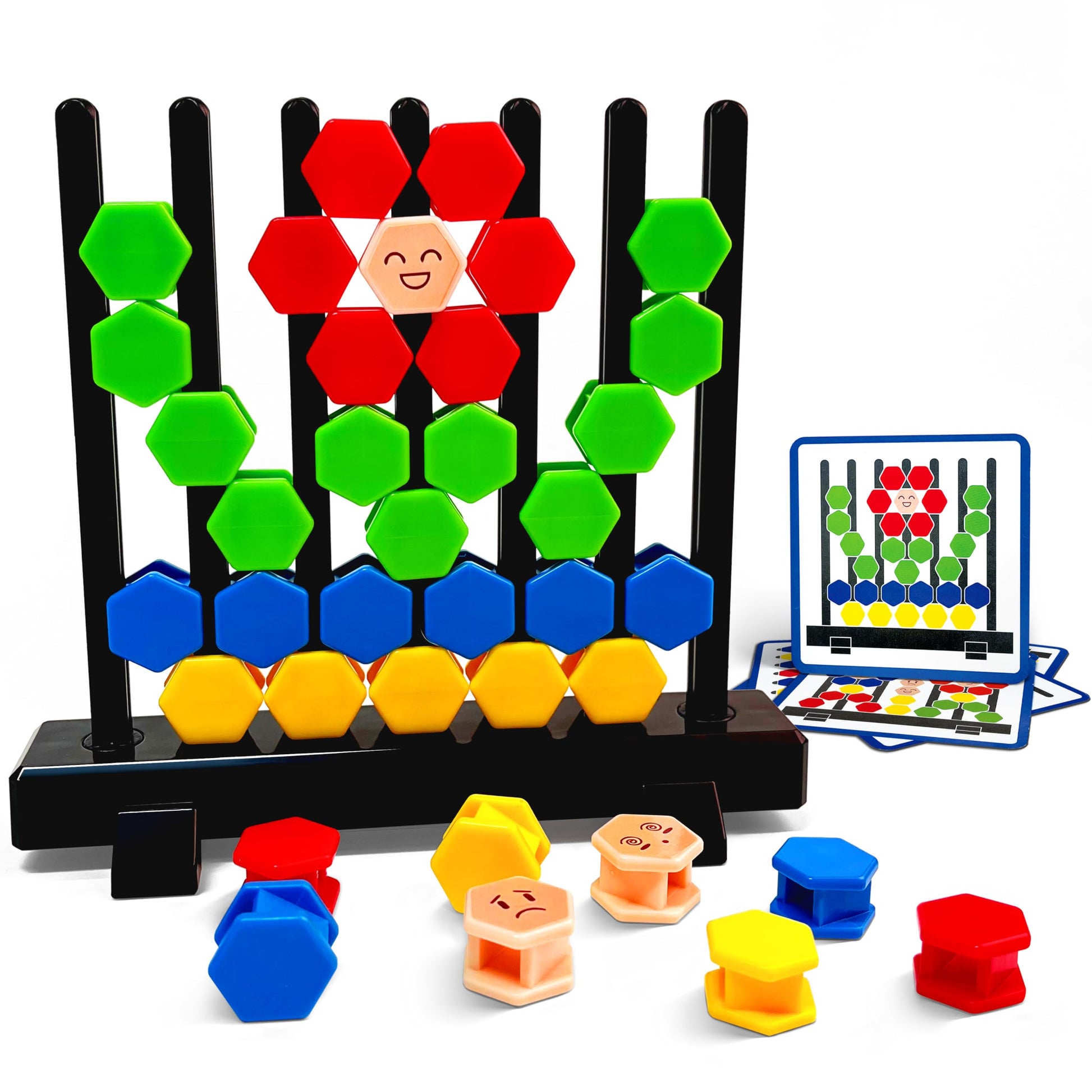 3D Building Blocks Puzzle Board Games for Kid mature-themed Educational Toys Brain Teaser Puzzles Challenge Geometry Logic IQ Games STEM for 3 Years Boys Girls