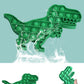 HILUDEER Pop Fidget Toy - Stress Relief Silicone Logic Game for Teens & Adults - Green Dinosaur