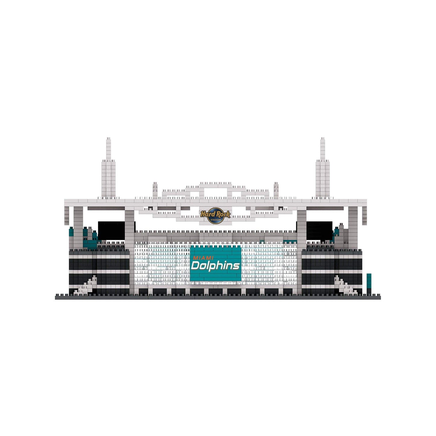 FOCO NFL Miami Dolphins 3D BRXLZ Stadium Building Block Set - One Size, Team Color, Model PZNF3DSTAD