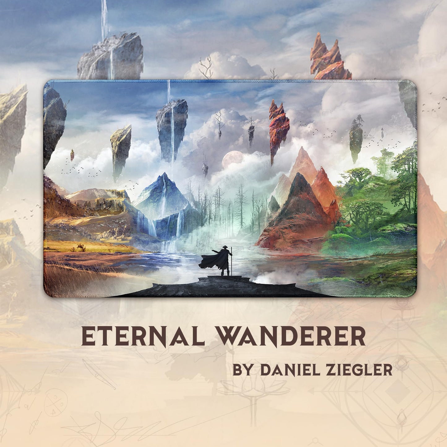 Paramint Eternal Wanderer (Stitched) - Mtg Playmat - Compatible With Magic The Gathering Playmat - Play Mtg, Yugioh, Tcg - Origi