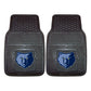 FANMATS 9310 Memphis Grizzlies 2-Piece Heavy Duty Vinyl Car Mat Set, Front Row Floor Mats, All Weather Protection, Universal Fit