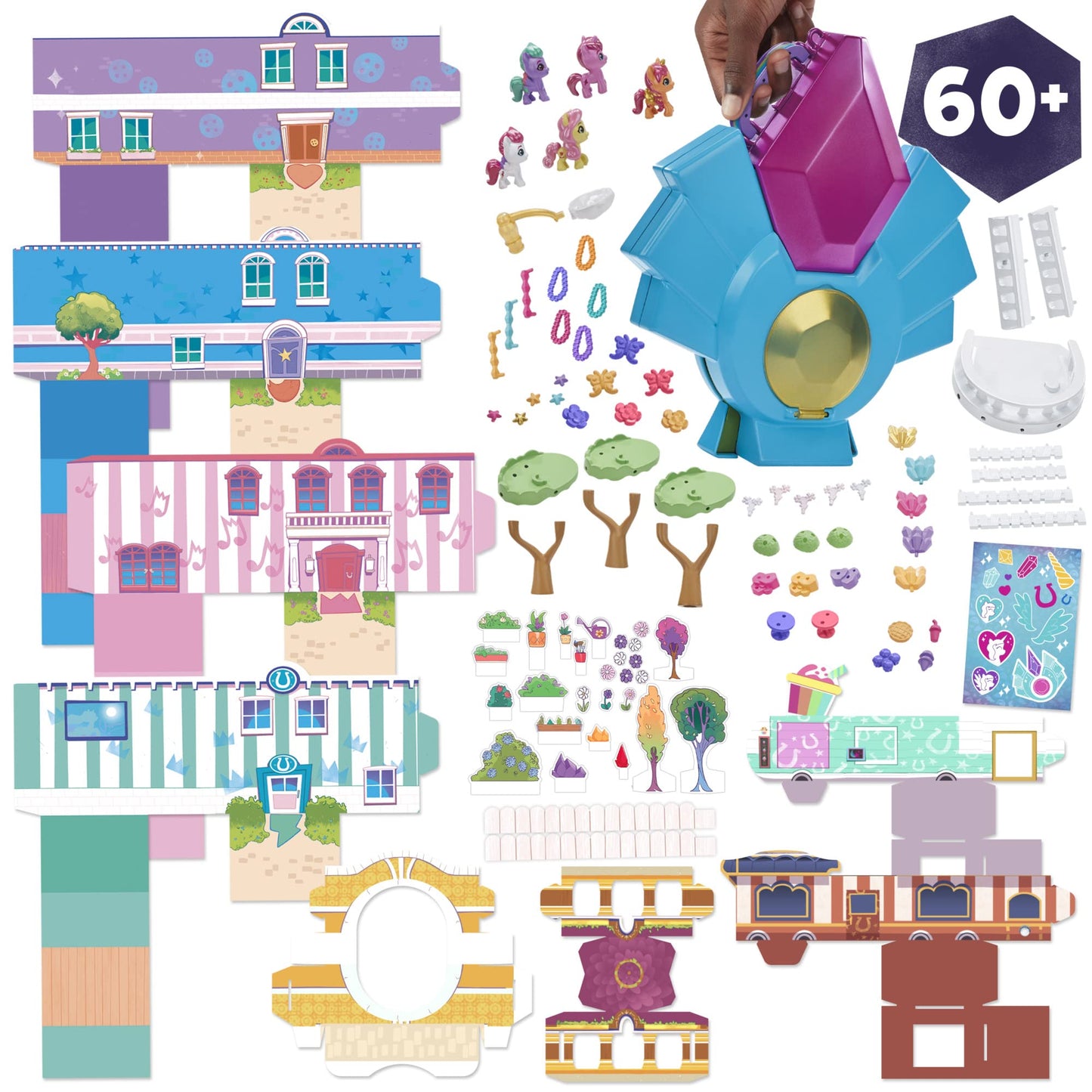 My Little Pony Mini World Magic Epic Crystal Brighthouse Toy, Buildable Playset With 5 Collectible Figures, For Kids Ages 5 And Up