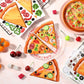 Sepamoon 24 Sheets Pizza Stickers - DIY Multicolor Decals for Kids Birthday Party, School Supplies, Gift Rewards - Paper Material