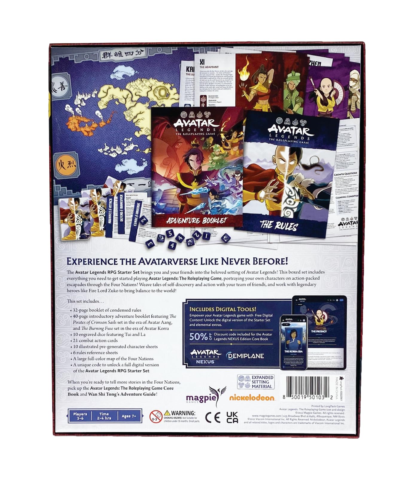 Magpie Games Avatar Legends RPG Starter Set - Medium Multicolor Plastic - Model 226888