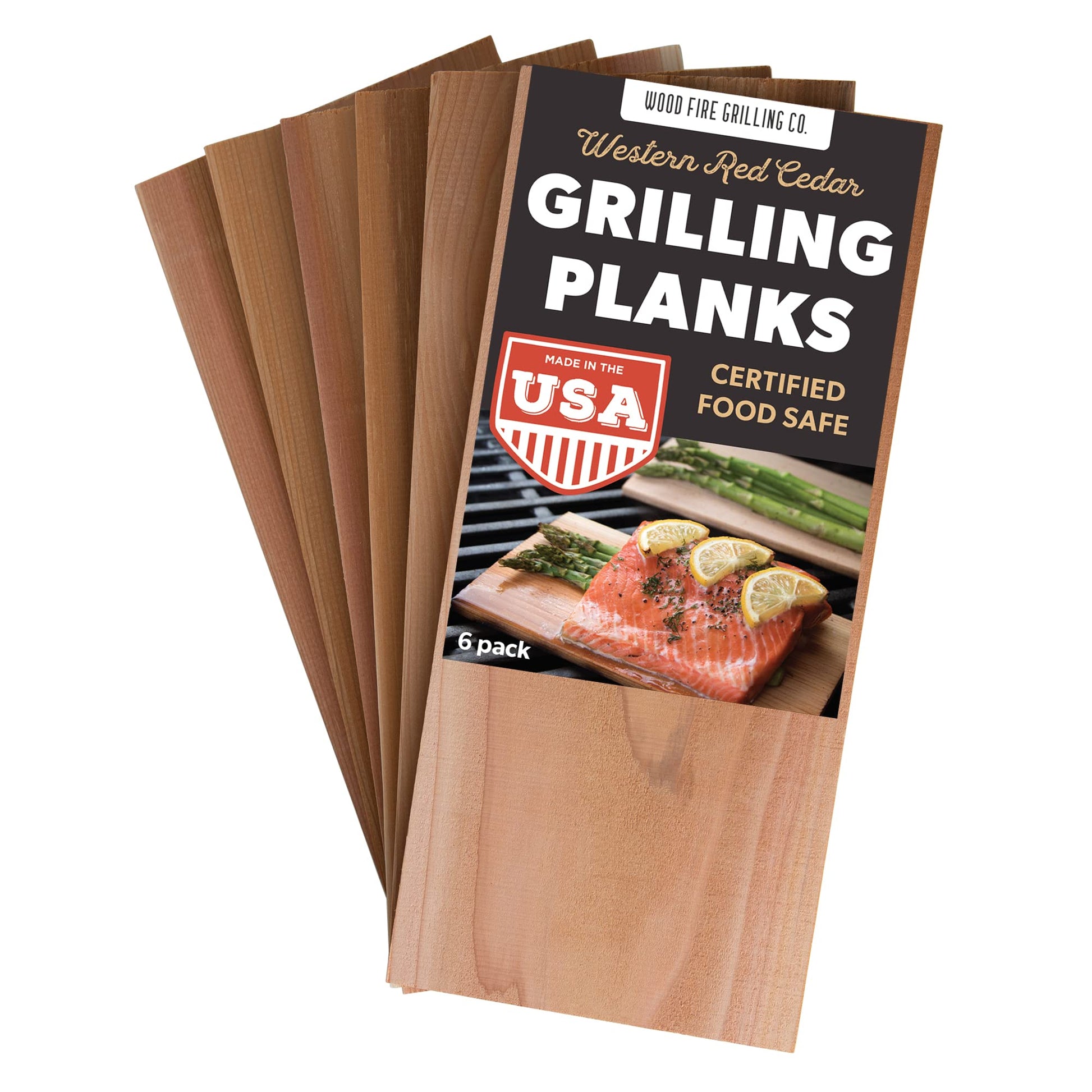 6 Pack Cedar Grilling Planks For Salmon And More Sourced And Made In The Usa