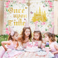 Avezano Once Upon a Time Backdrop Fairytale Book Backdrop Pink Floral Once Upon a Time Banner Ancient Castle Princess Birthday P