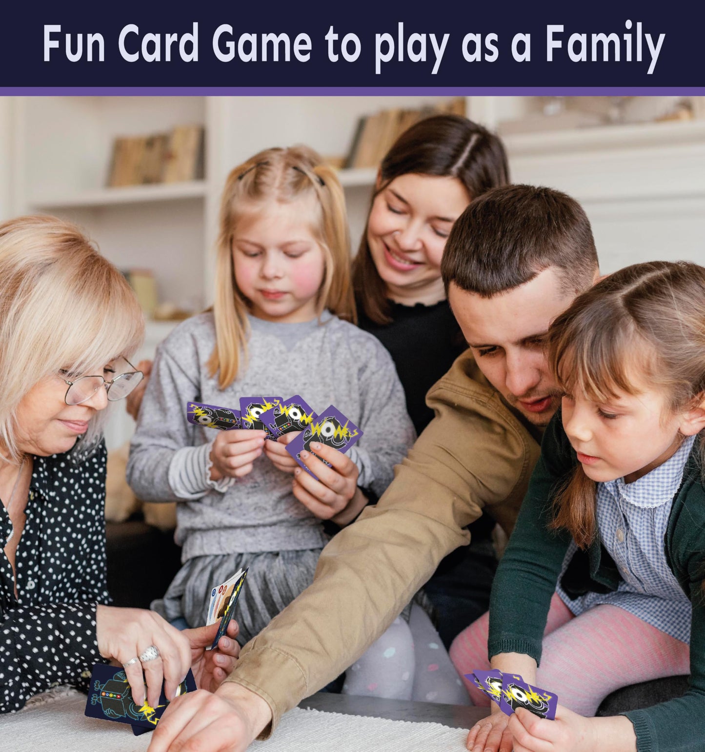 THE BAMBINO TREE Phonics Card Game - Vowel Sounds Learning for Kids, Medium, Cardstock, Purple, 2-8 Players