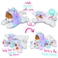 PixieCrush Snugababies Plush Stuffed Dogs & Puppies in Rainbow Unicorn Hoodie for Girls Ages 3-8 | Model CGPUPFAM3