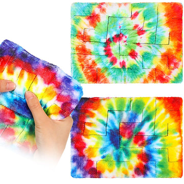 2 Pack Marble Maze Mat Fidget Sensory Tactile Sensory Toys Stress Relief Toys Anxiety Relief Toys Calming Toys For School Classroom Reduce Stress Anxiety Improve Focus (Bright Style,8.7 X 6.3 Inch)